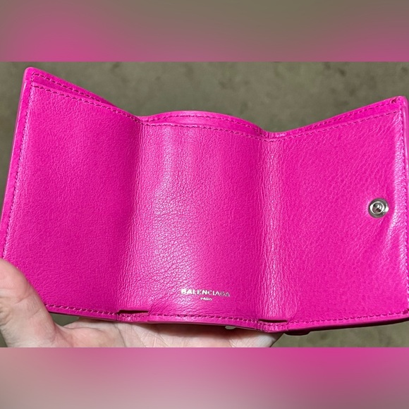 Balenciaga Hot Pink Papier Mini Wallet LIKE NEW! - Picture 9 of 10